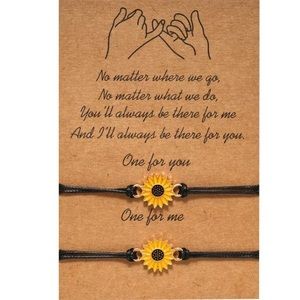Sunflower best friend rope bracelets fits all